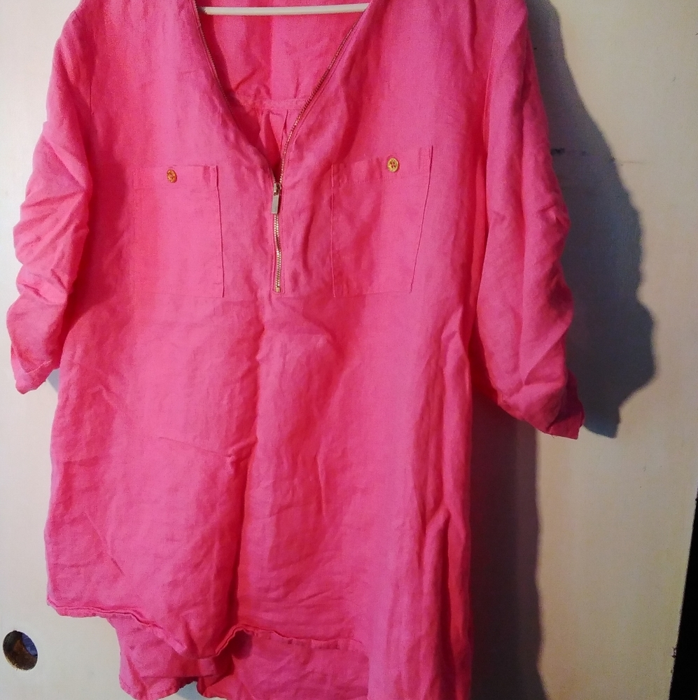 Ellen Tracy pink work top